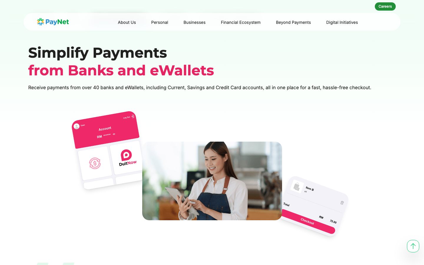 PayNet DuitNow Online Banking and Wallets business page